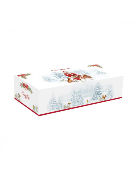 EASY LIFE SET APERITIVO 3 CIOTOLINE SU VASSOIO - CHRISTMAS CAROL