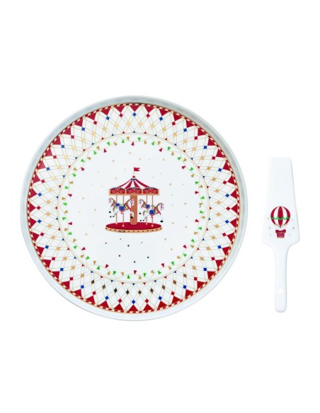 EASY LIFE PIATTO PORTATA CON PALETTA 32 CM - CHRISTMAS WONDERLAND