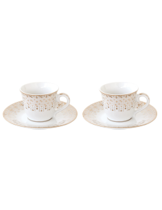 EASY LIFE SET 2 TAZZINE CAFFÉ CON PIATTINI 80 ML - FESTIVE
