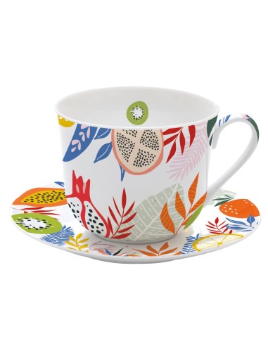 EASY LIFE TAZZA COLAZIONE CON PIATTINO 40 CL -...