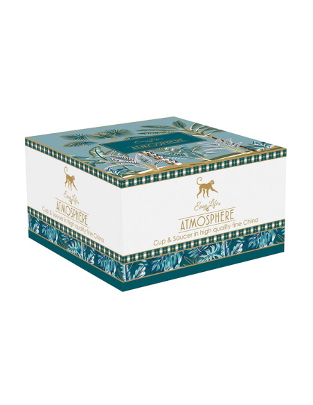 EASY LIFE TAZZA COLAZIONE CON PIATTINO 40 CL - ATMOSPHERE JUNGLE