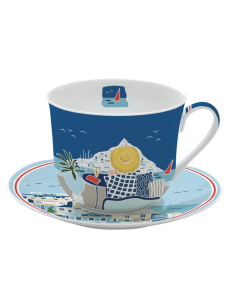 EASY LIFE TAZZA COLAZIONE CON PIATTINO 40 CL - SEA DREAMS