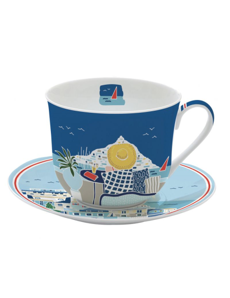 EASY LIFE TAZZA COLAZIONE CON PIATTINO 40 CL - SEA DREAMS