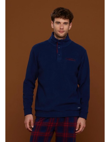 NOIDINOTTE PIGIAMA UOMO A LUPETTO MANICA LUNGA E PANTALONE LUNGO