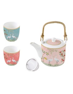EASY LIFE SET TEIERA CON DUE TAZZE 600 ML - JARDIN DE RÊVES 