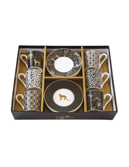 EASY LIFE SET 6 TAZZE CAFFÈ' CON PIATTINO 100 ML - SAVANA