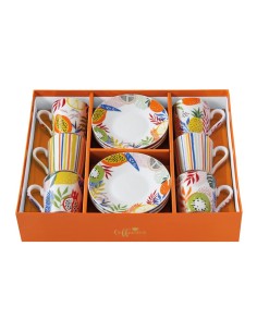 EASY LIFE SET 6 TAZZE CAFFÈ CON PIATTINO 100 ML - TUTTI I...