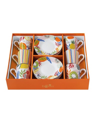 EASY LIFE SET 6 TAZZE CAFFÈ CON PIATTINO 100 ML...