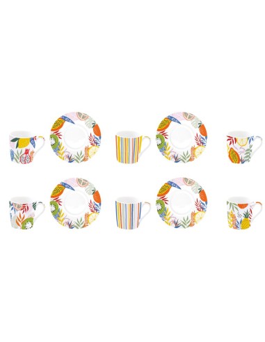 EASY LIFE SET 6 TAZZE CAFFÈ CON PIATTINO 100 ML...