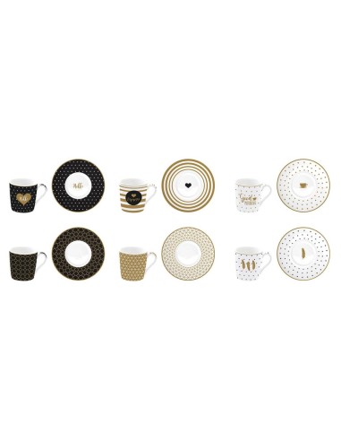 EASY LIFE SET 6 TAZZE CAFFÈ CON PIATTINO 100 ML...