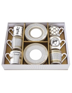 EASY LIFE SET 6 TAZZE CAFFÈ CON PIATTINO 100 ML - PALLADIUM