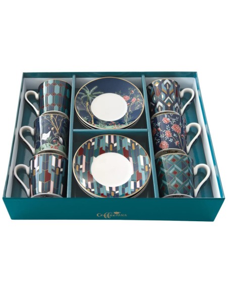 EASY LIFE SET 6 TAZZE CAFFÈ CON PIATTINO 100 ML - MANDALAY