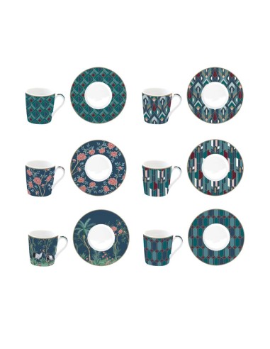 EASY LIFE SET 6 TAZZE CAFFÈ CON PIATTINO 100 ML...