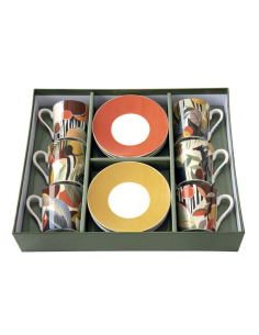 EASY LIFE SET 6 TAZZE CAFFÈ CON PIATTINO 100 ML -...