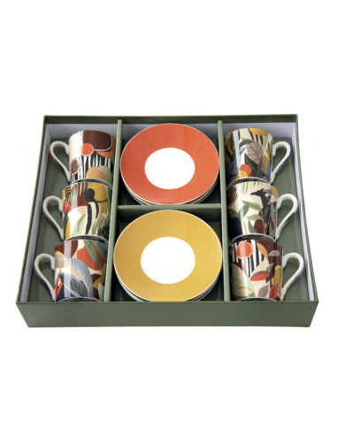 EASY LIFE SET 6 TAZZE CAFFÈ CON PIATTINO 100 ML...