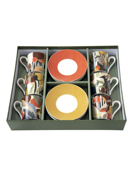 EASY LIFE SET 6 TAZZE CAFFÈ CON PIATTINO 100 ML - KILIMANJARO
