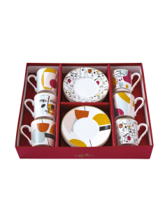 EASY LIFE SET 6 TAZZE CAFFÈ CON PIATTINO 100 ML - MODERNISM