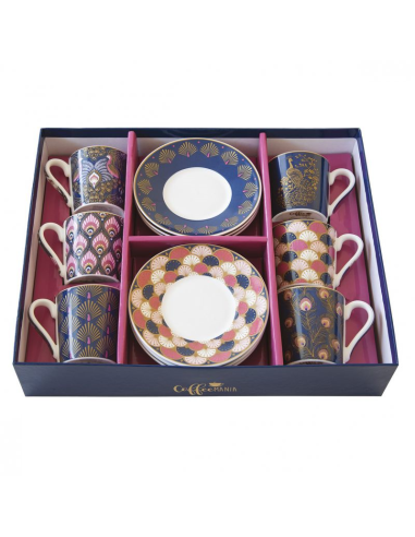 EASY LIFE SET 6 TAZZE CAFFÈ CON PIATTINO 100 ML...