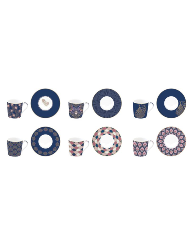 EASY LIFE SET 6 TAZZE CAFFÈ CON PIATTINO 100 ML...