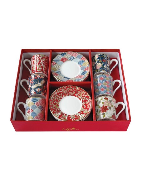 EASY LIFE SET 6 TAZZE CAFFÈ CON PIATTINO 100 ML - OKINAWA