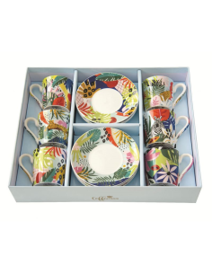 EASY LIFE SET 6 TAZZE CAFFÈ CON PIATTINO 100 ML -...