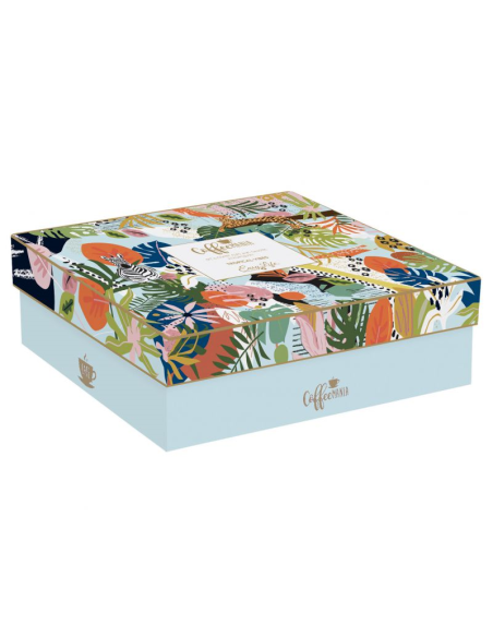 EASY LIFE SET 6 TAZZE CAFFÈ CON PIATTINO 100 ML - TROPICAL VIBES