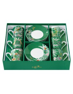 EASY LIFE SET 6 TAZZE CAFFÈ CON PIATTINO 100 ML - EXOTIC...