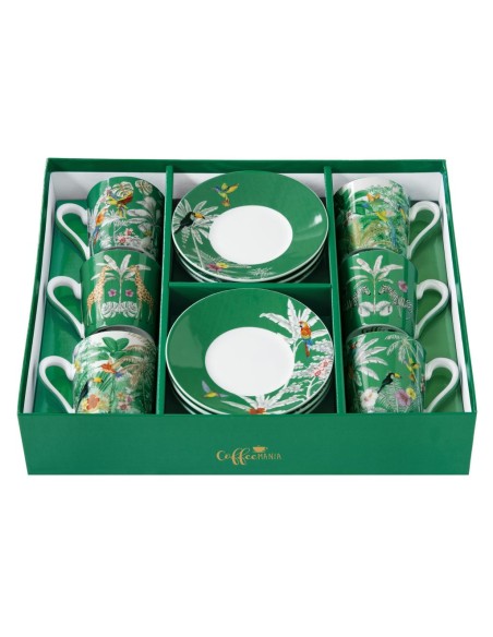 EASY LIFE SET 6 TAZZE CAFFÈ CON PIATTINO 100 ML - EXOTIC HEAVEN