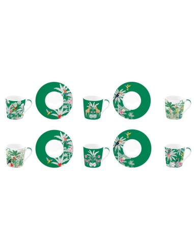 EASY LIFE SET 6 TAZZE CAFFÈ CON PIATTINO 100 ML...