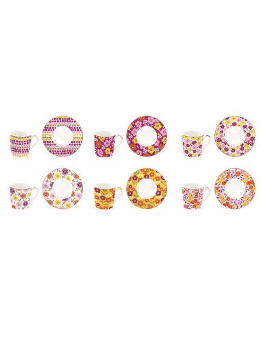 EASY LIFE SET 6 TAZZE CAFFÈ CON PIATTINO 100 ML...