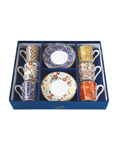 EASY LIFE SET 6 TAZZE CAFFÈ CON PIATTINO 100 ML...