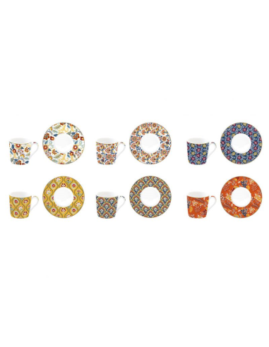 EASY LIFE SET 6 TAZZE CAFFÈ CON PIATTINO 100 ML...