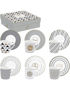 EASY LIFE SET 6 TAZZE CAFFÈ CON PIATTINO 100 ML - MANIA...