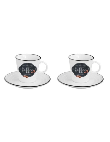 EASY LIFE SET 2 TAZZE CAFFÈ CON PIATTINO 100 ML...