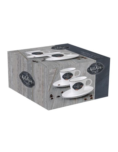 EASY LIFE SET 2 TAZZE CAFFÈ CON PIATTINO 100 ML...