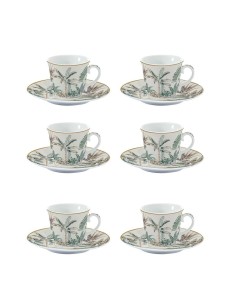 EASY LIFE SET 6 TAZZE CAFFÈ CON PIATTINO 80 ML -...
