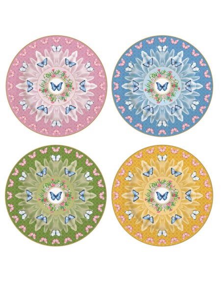 EASY LIFE SET 4 PIATTI DESSERT Ø 19 CM - SPRING PARADE