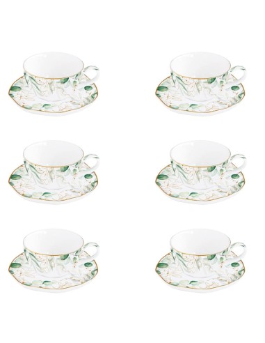 EASY LIFE SET 6 TAZZE CAFFÈ CON PIATTINO 120 ML...