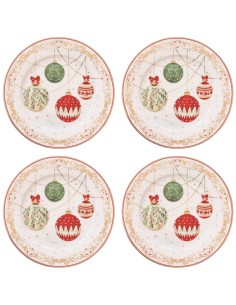 EASY LIFE SET 4 PIATTI DESSERT Ø 19 CM - CHRISTMAS EVE
