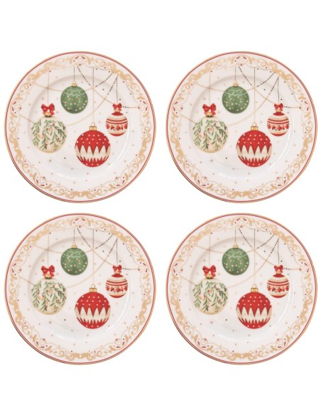 EASY LIFE SET 4 PIATTI DESSERT Ø 19 CM - CHRISTMAS EVE