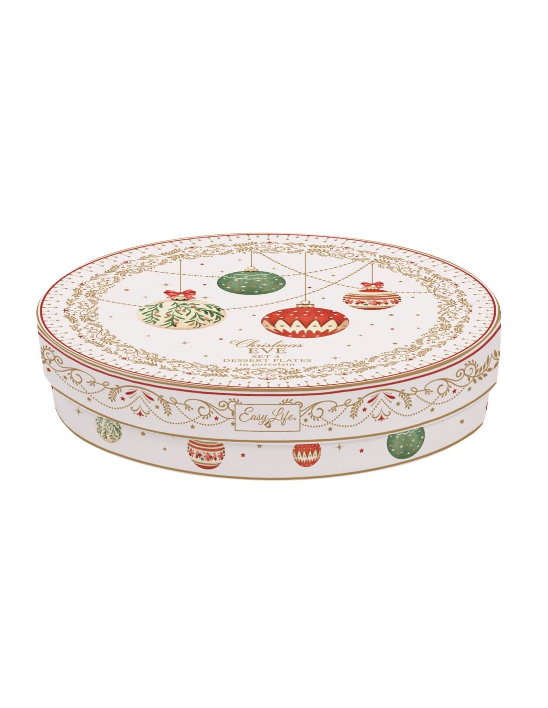 Easy Life 1176JARB - Piatto Da Dessert In Porcellana, 20 Cm, Bordo Smerlato, Collezione Jardin Botanique