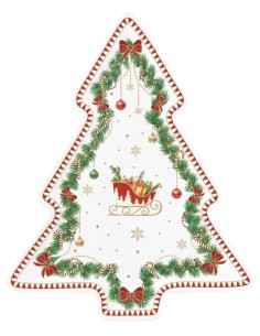 EASY LIFE PIATTO AD ABETE 20.5 X 25.5 CM - MAGIE DE NOEL