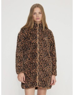 NOIDINOTTE VESTAGLIA DONNA CON ZIP IN ECO PELLICCIA