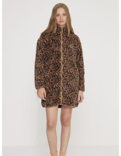 NOIDINOTTE VESTAGLIA DONNA CON ZIP IN ECO PELLICCIA 2