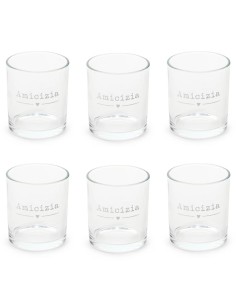 NUVOLE DI STOFFA SET 6 BICCHIERI ACQUA 30 CL - AMICIZIA