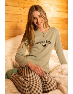 NOIDINOTTE PIGIAMA DONNA SERAFINO MANICA LUNGA E...