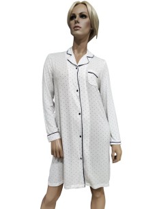 MARYHOME CAMICIA DA NOTTE DONNA APERTA MANICA LUNGA IN MODAL
