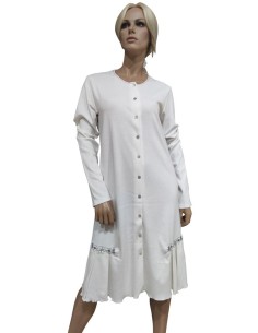 AMADINE CAMICA DA NOTTE DONNA APERTA MANICA LUNGA INTERLOCK