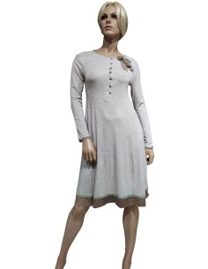 TATA' CAMICIA DA NOTTE DONNA MANICA LUNGA SERAFINO IN...