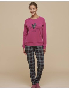 NOIDINOTTE PIGIAMA DONNA MANICA LUNGA E PANTALONE LUNGO